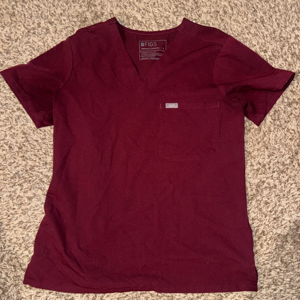 Figs Maroon Scrub Set